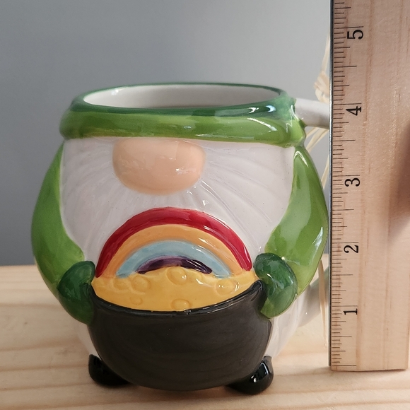 St. Patrick's Gnome With Rainbow and Pot of Gold Mug - Picture 11 of 11